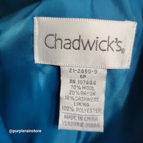 Chadwicks Cashmere Wool Blend Blazer Size 6 P Pockets Preppy Quiet Luxury NWOT - Picture 3 of 11